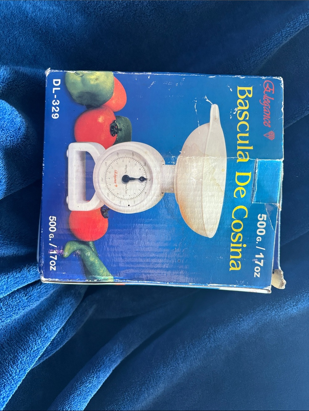 Vintage White Kitchen Scale with Removable Bowl - 500g